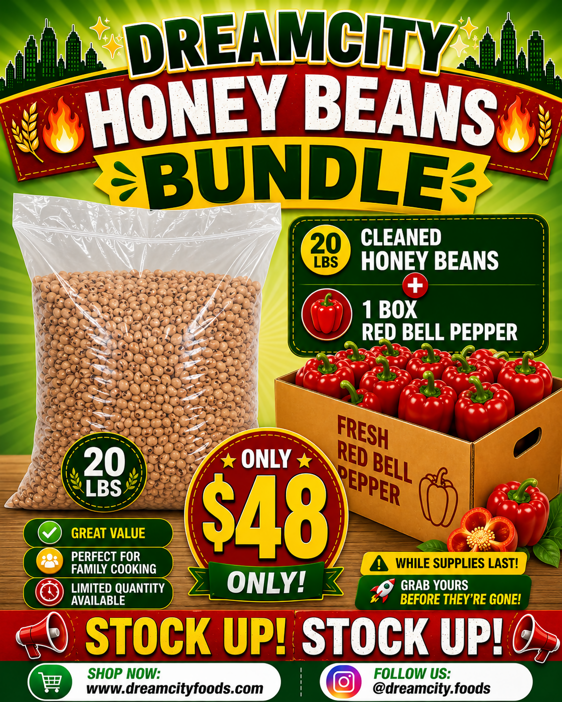 HONEY BEANS + RED BELL